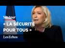 Marine le Pen défend « un choix de société » et promet de restaurer la souveraineté de la France