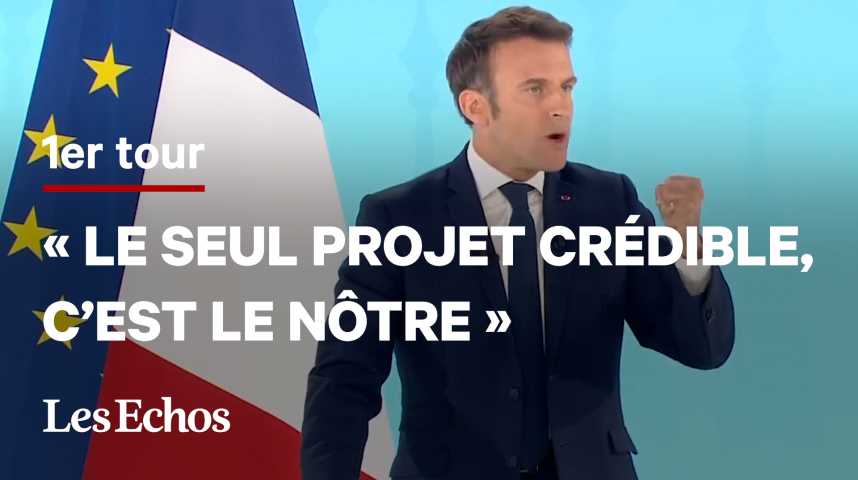 Illustration pour la vidéo Emmanuel Macron invite à faire barrage à l’extrême droite