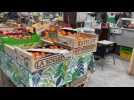Premier jour du marché provisoire place Alsace-Lorraine à Sedan