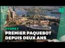Un paquebot de croisière dans le port de Sydney après plus de deux ans