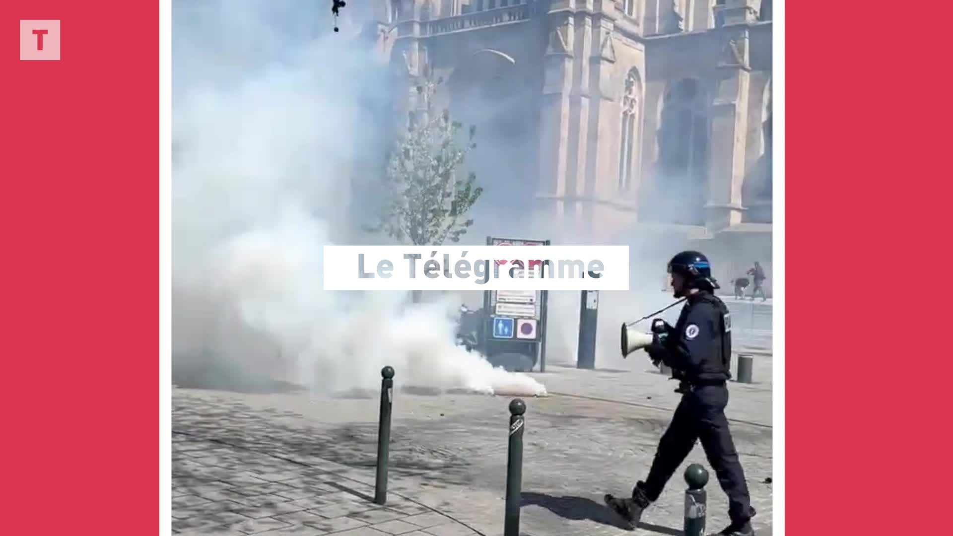 A Rennes, des heurts avec des forces de l'ordre lors d'une manifestation anti Macron (Le Télégramme)