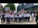 Marche blanche à amiens en hommage à Amélia, Jennifer et Eliam