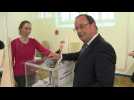 French election: Former president François Hollande casts his vote