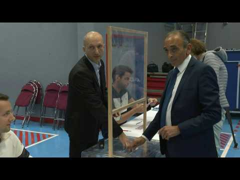 French election: Far-right pundit Eric Zemmour vote casts his vote in Paris