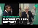 Présidentielle: Emmanuel Macron et Marine Le Pen ont voté en ce second tour