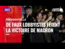 VIDÉO. Présidentielle : une fête parodique entre faux lobbyistes pour célébrer la réélection de Macron