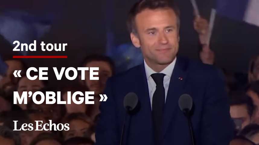 Illustration pour la vidéo Emmanuel Macron promet « une ère nouvelle » pour le pays