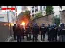 VIDÉO. Rue d'Echange, à Rennes, les manifestations ont allumé un feu des poubelles