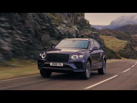The new Bentley Bentayga in Grey Violet Driving Video