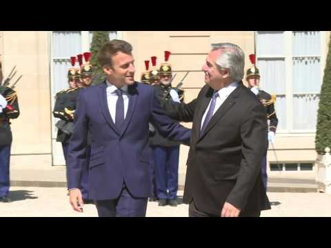 France's Macron hosts Argentine counterpart at the Elysee palace