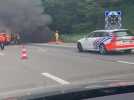 Vehicule en feu E40