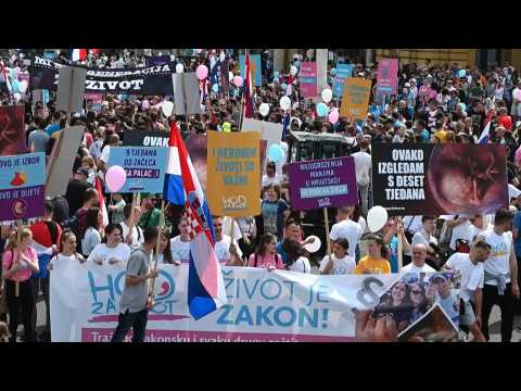 Zagreb anti-abortion march draws thousands