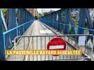 La passerelle Bayard de Charleville en travaux