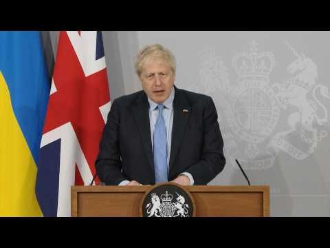 UK's Johnson invokes Churchill in "finest hour" speech to Ukraine parliament