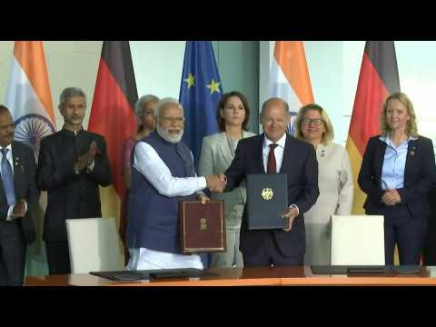 Modi and Scholz sign agreement after intergovernmental consultations