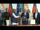 Modi and Scholz sign agreement after intergovernmental consultations