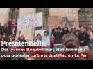 Présidentielle: Des lycéens bloquent leur établissement pour protester contre le duel Macron-Le Pen
