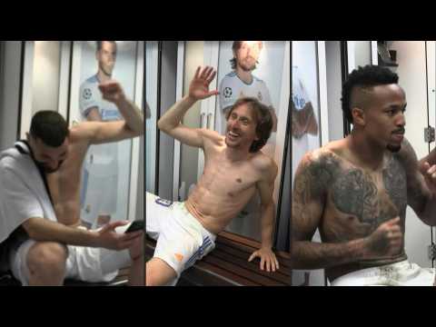 Champions League: Real Madrid players celebrate win in locker room