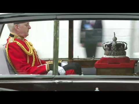 Royal crown, Prince Charles arrive for State Opening of Parliament