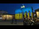 Macron, Scholz show Ukraine support at Brandenburg Gate