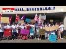 VIDÉO. Grève en chanson pour une prime de 100 euros au pôle femme-mère-enfant au CHU d'Angers