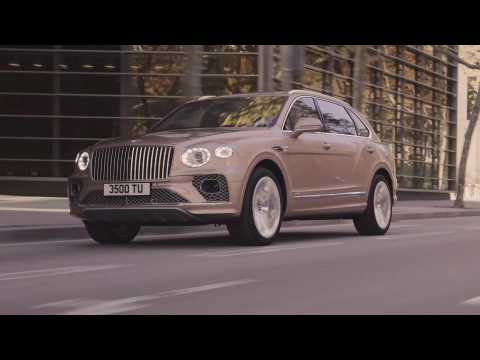 The new Bentley Bentayga in Rose Gold Driving Video