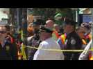 New York City police at scene of Brooklyn subway shooting