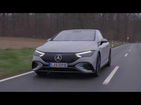 2022 Mercedes-Benz EQE 350 AMG in Alpine grey Driving Video