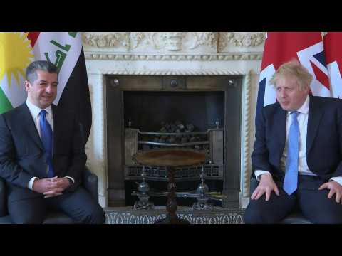 British PM welcomes Kurdish leader Barzani at Downing Street