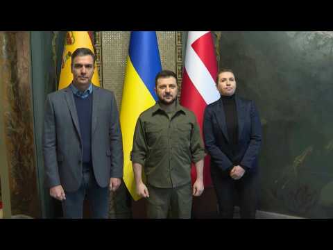 Spanish and Danish PM meet Ukrainian President