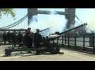 London: gun salute at Tower of London for Queen's 96th birthday
