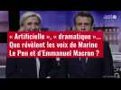 VIDÉO. « Artificielle », « dramatique »... Que révèlent les voix de Marine Le Pen et d'Em