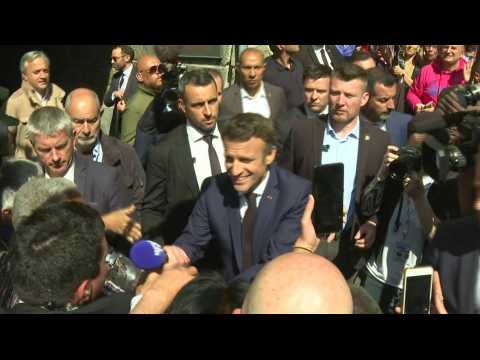Macron arrives at last campaign stop in southwestern France