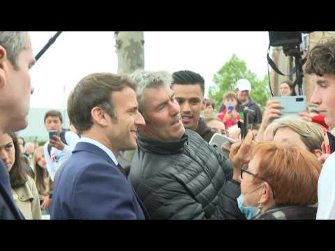 After re-election, France's Macron meets locals in the Pyrenees