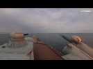 Le vaisseau amiral de la flotte russe en mer Noire 