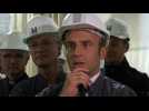 Three years after blaze, Emmanuel Macron visits Notre-Dame construction site