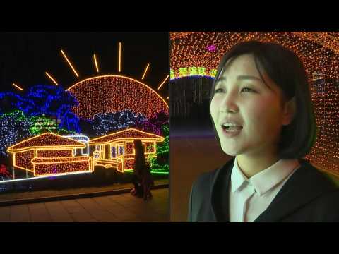 North Korea holds light festival to mark anniversary of late leader