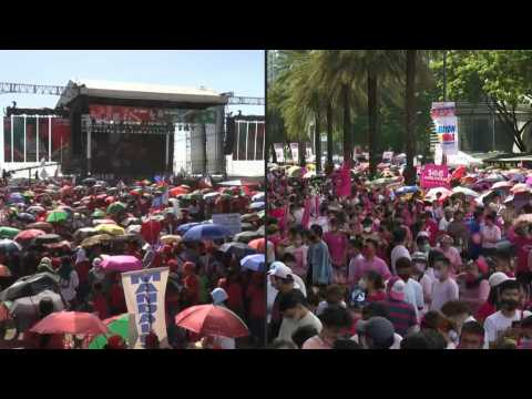 Philippines: Supporters gather for final campaign rallies