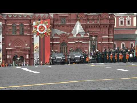 Russian defence minister salutes troops at military parade on Red Square