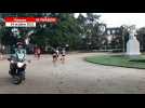 VIDÉO. Marathon Vert. Les premières coureuses entrent au parc du Thabor à Rennes
