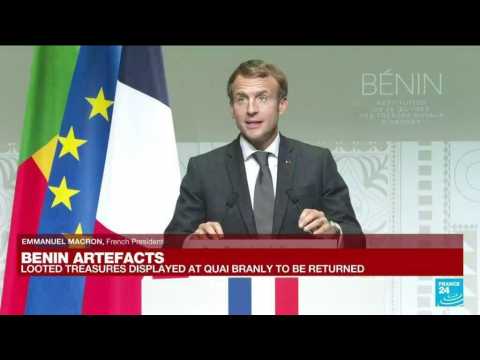 REPLAY - French President Emmanuel Macron's speech on the restitution of Benin artefacts