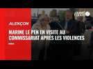 VIDÉO. Visite très politique de Marine Le Pen au commissariat d'Alençon