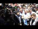 Argentina ex-president Macri arrives at court in alleged espionage case