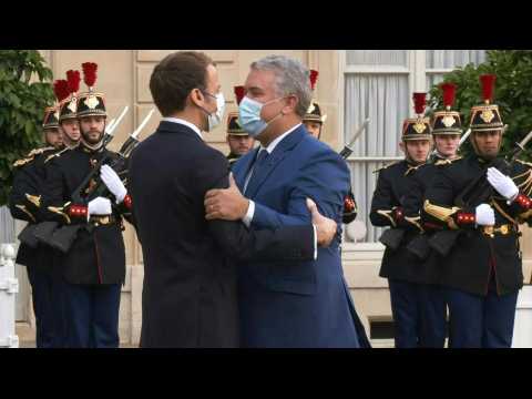 France's Macron hosts Colombian President Ivan Duque at the Elysee