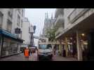 Les illuminations de Noël en cours d'installation à Rouen