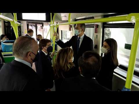 Spain’s King Felipe VI and Queen Letizia ride public city bus for first time
