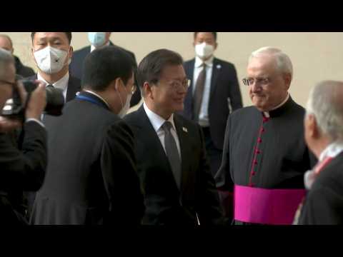 South Korean President arrives at the Vatican to meet Pope Francis