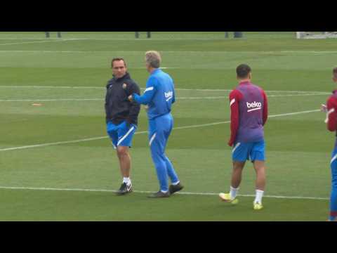 FC Barcelona train ahead of first match without Koeman