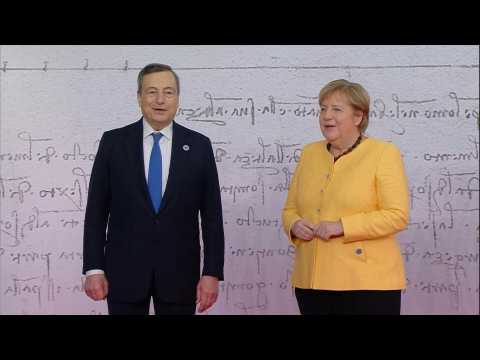 Merkel, Modi and Erdogan arrive at the G20 summit in Rome