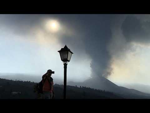 Tourists visit La Palma to see the volcano during long holiday weekend in Spain